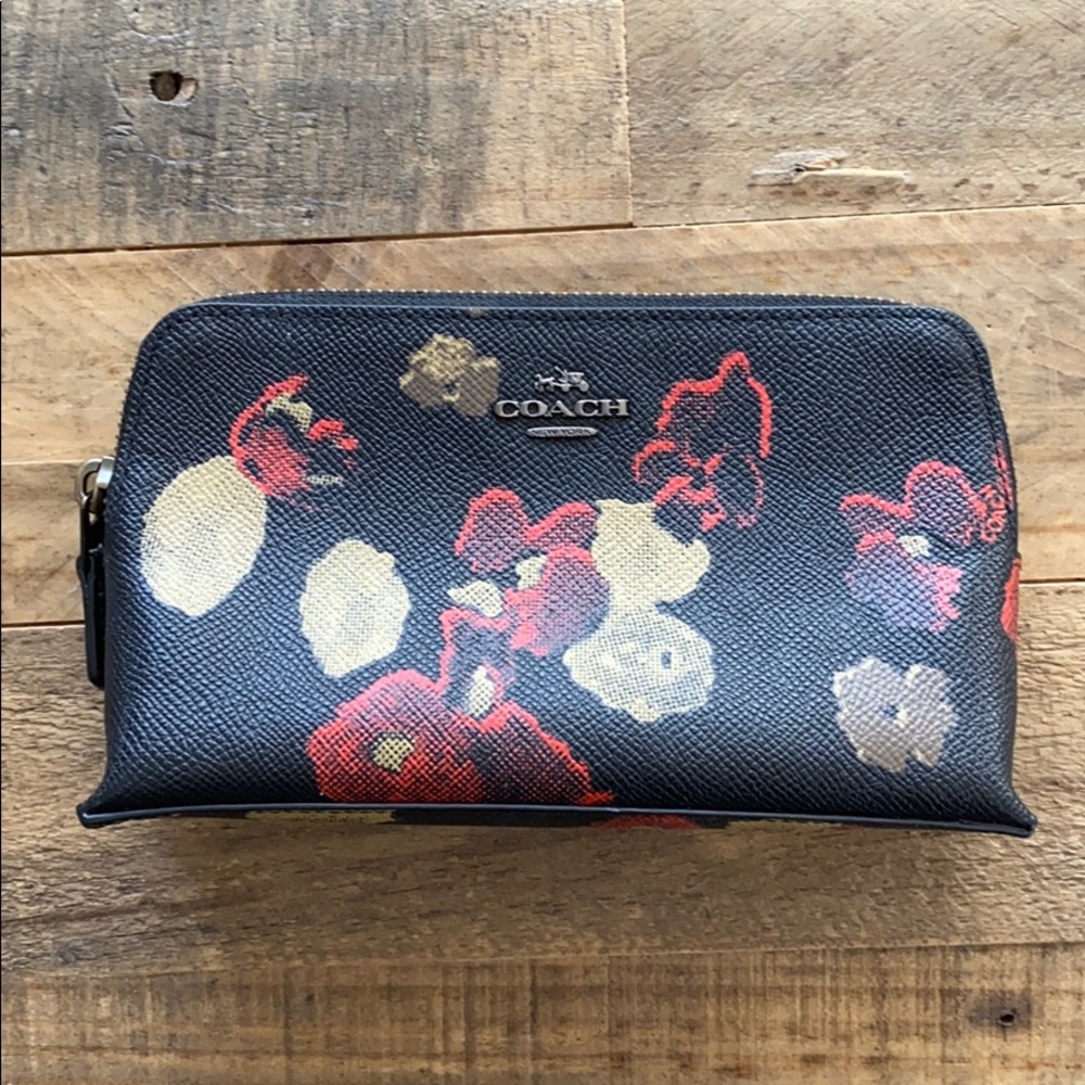 Coach Floral Black Cosmetic Case